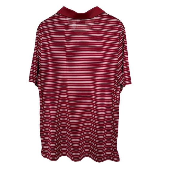 Men's Arizona Cardinals Striped Polo Shirt Red XL Short Sleeve NFL Apparel - Picture 3 of 6